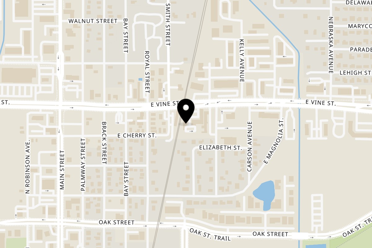 Map showing the location of el balbu restaurant jr on 608 E Vine St in Kissimmee